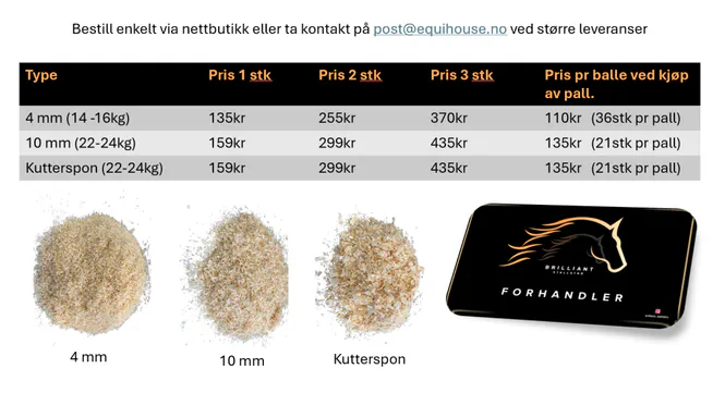 Hovedbilde Brilliant Stallstrø Kutterspon