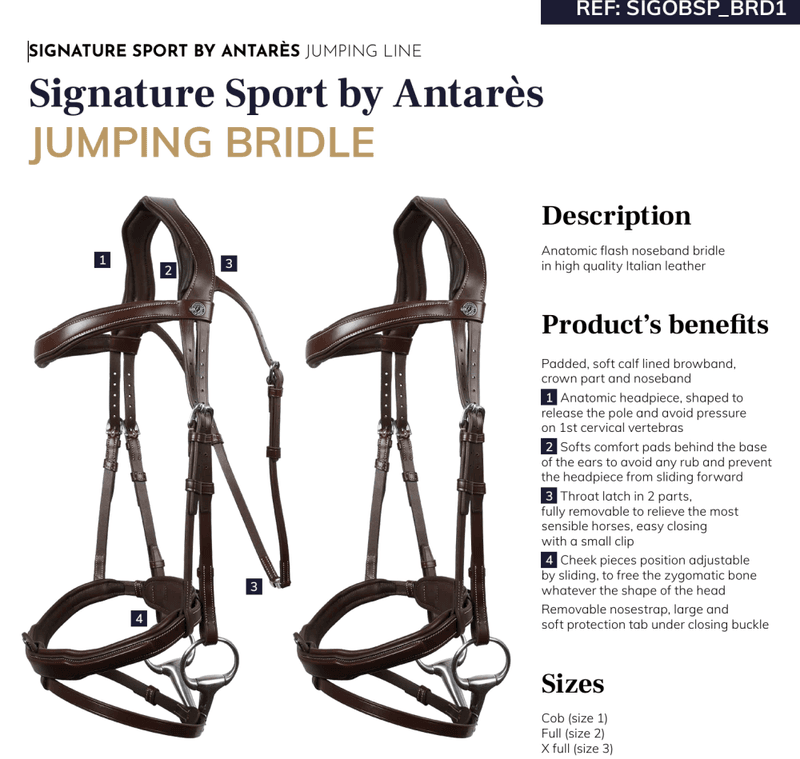 Antarès Signature Sport Flash Noseband Snaffle 