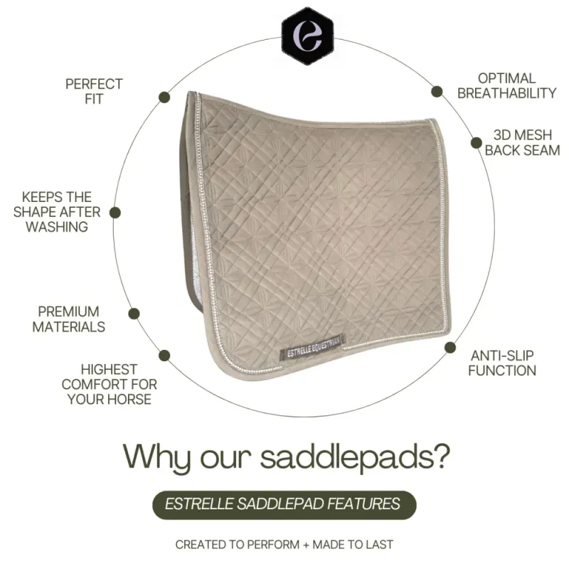 Estrelle Velvet Crystal Saddle Pad